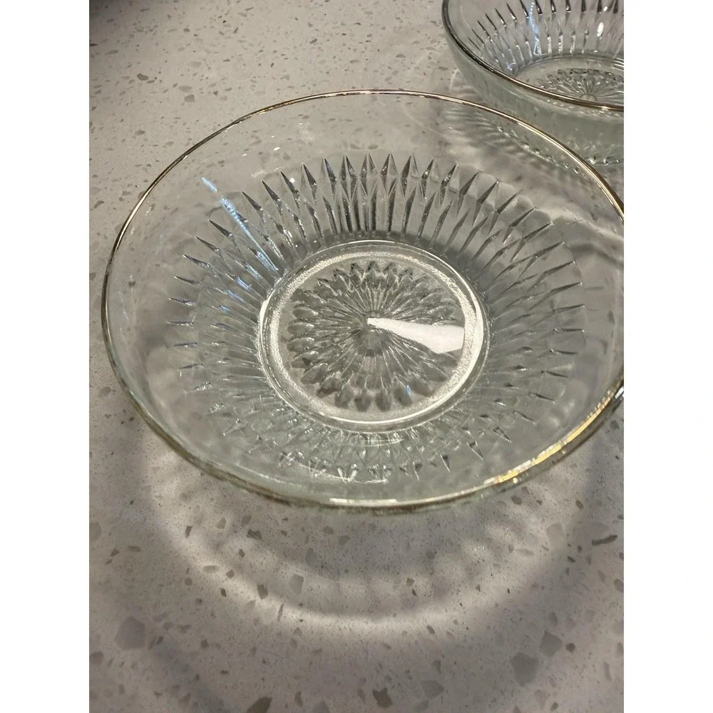 THREE Jeannette Anniversary Crystal Clear 4 3/4